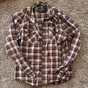 Plaid Button-Up Shirt